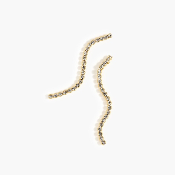 J. Crew Jewelry - New J.CREW Linear Crystal Chain Earrings